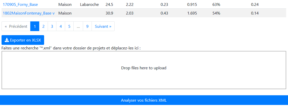 Aperçu de la fonctionnalité d'export XSLX